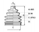 Borg & Beck Cv Joint Boot Kit  - BCB6376 fits Hyundai Accent