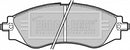 Borg & Beck Brake Pad Set -  BBP1642 fits Daewoo Leganza 1997-