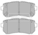 Borg & Beck Rear Brake Pad Set - BBP2425 fits Kia Picanto 1.0,1.2 05/11-