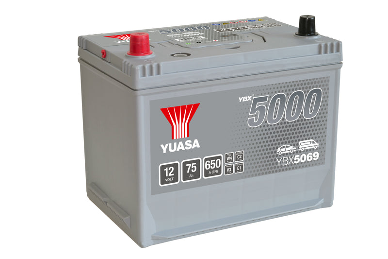 Yuasa YBX5069 Silver High Performance SMF Battery - 5 Year Warranty (5383599947929)