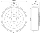 Mintex Brake Drum (Single) fits -Citroën Fiat Peugeot MBD034 (also fits other vehicles)