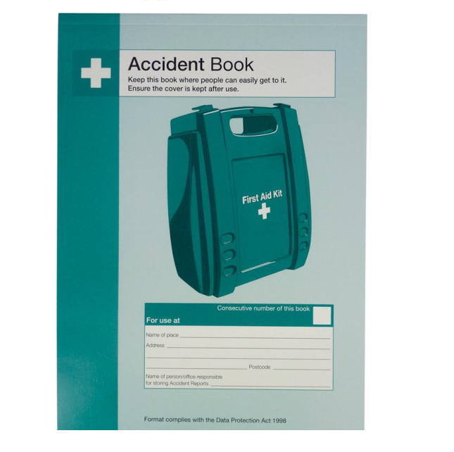 First Aid Accident Book A4
