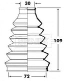 Borg & Beck Cv Joint Boot Kit  - BCB6074 fits Peugeot 1007