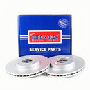 Borg & Beck Brake Disc Pair  - BBD4332 fits Honda Accord 98-