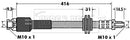 Borg & Beck Brake Hose  - BBH7425 fits PSA Jumper,Boxer,Fiat Ducato