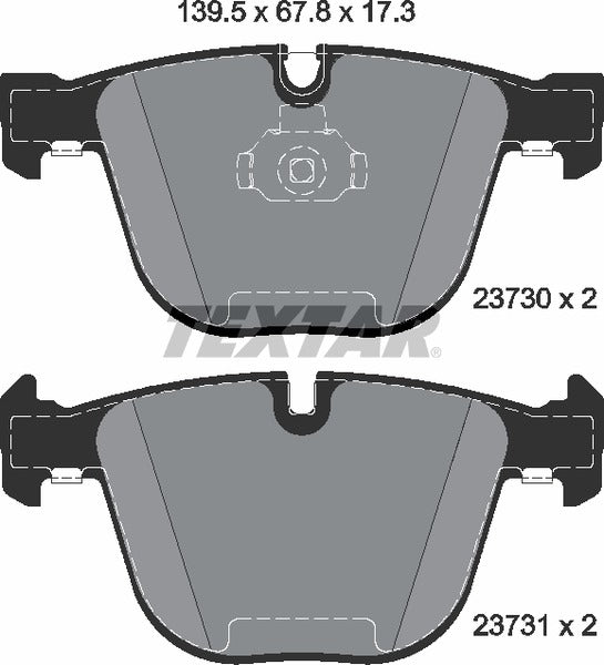 Bentley BMW Rolls-Royce, Brake Pad Set - Textar 2373001