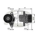 Gates DriveAlign Tensioner Pulley - T38456