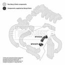 Borg & Beck Turbo Hose  - BTH1236 fits PSA 407 1.6HDi 16V 04-