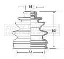 First Line Cv Joint Boot Kit  - FCB2243 fits Kia, Mazda - Outer