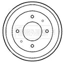 Borg & Beck Brake Drum (Single) - BBR7136 fits Hyundai Lantra 95 on
