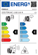 Pirelli 225 75 16 118R Carrier Winter tyre