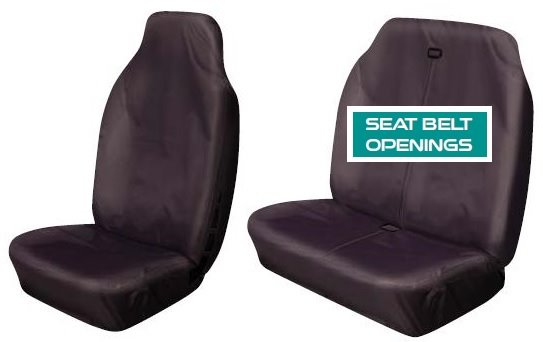 Hi Back Single + Double Seat Covers (Small-Medium, Black)