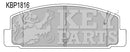 Key Parts Brake Pad Set - KBP1816 fits Mazda 6 1.8, 2.0TDi 02-