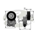 Gates DriveAlign Tensioner Pulley - T38473