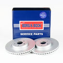 Borg & Beck Brake Disc Pair  - BBD4459 fits Toyota Avensis 2.0D/2.4 03-
