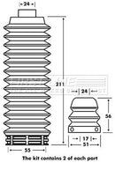 First Line Strut Protection Kit  - FPK7054 fits Ford Focus