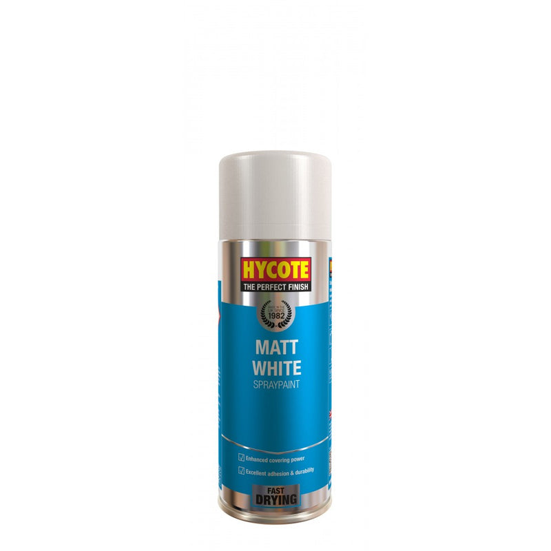Hycote Matt White Spray Paint - 400ml