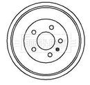Borg & Beck Rear Brake Drum (Single) - BBR7045 fits Skoda Octavia 96-