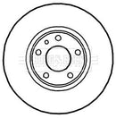 Borg & Beck Brake Disc Pair  - BBD4907 fits Alfa Romeo 147,156,164 88-