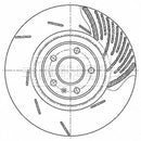 Borg & Beck Brake Disc Single  - BBD6197S fits Macan (Silver Calipers) 02/14-