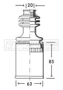 First Line Cv Joint Boot Kit  - FCB2654 fits Citroen,Peugeot - Inner