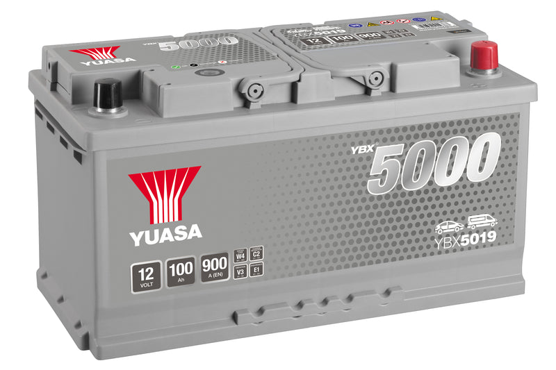 Yuasa YBX5019 - 5019 Silver High Performance SMF Battery - 5 Year Warranty