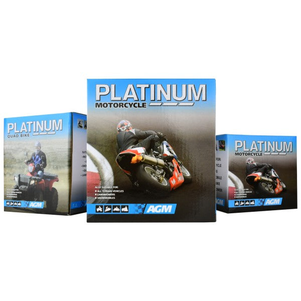 Platinum Motorcycle Battery - MF AGM 6Ah 110Cca WC