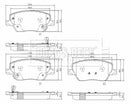 Borg & Beck Front Brake Pad Set -BBP2603