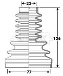 Borg & Beck Cv Joint Boot Kit  - BCB6282 fits Mercedes E Class