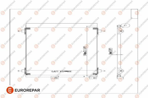 Eurorepar Air Conditioning Condenser - E163366