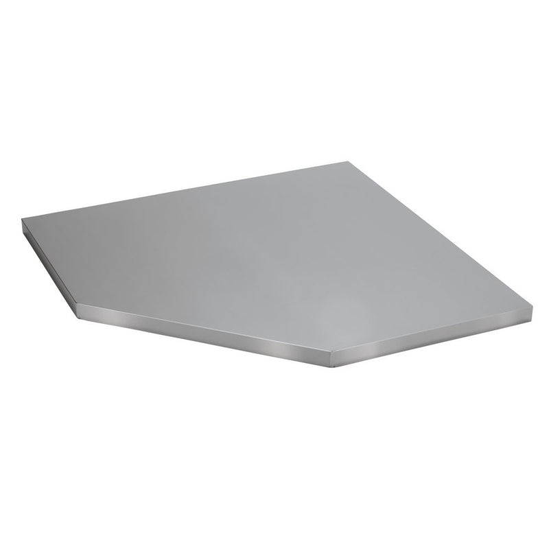 BUNKER Modular Stainless Steel Worktop for Corner Cabinet, 865mm