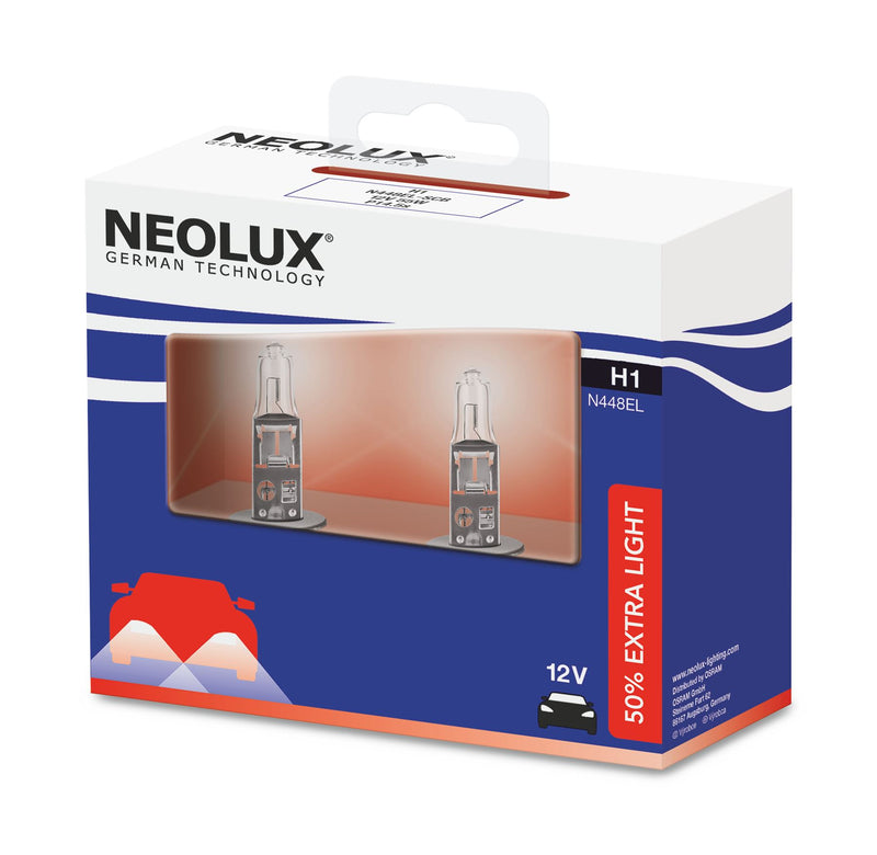 Neolux N448EL-SCB Extra Light +50% 12v 55w H1 (448) Twin pack
