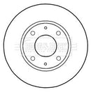 Borg & Beck Brake Disc Pair  - BBD5281 fits Proton GEN 2 (CM) 1.6 09/04-