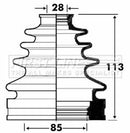 First Line Cv Joint Boot Kit  - FCB2873 fits Toyota Land Cruiser Colorado