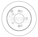 Borg & Beck Brake Disc Pair  - BBD4540 fits Hyundai Sonata  V 2.4 01/05-
