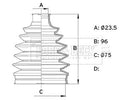 Borg & Beck Cv Joint Boot Kit Part No -BCB6415