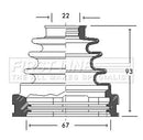 First Line Cv Joint Boot Kit  - FCB2728 fits Toyota - inner