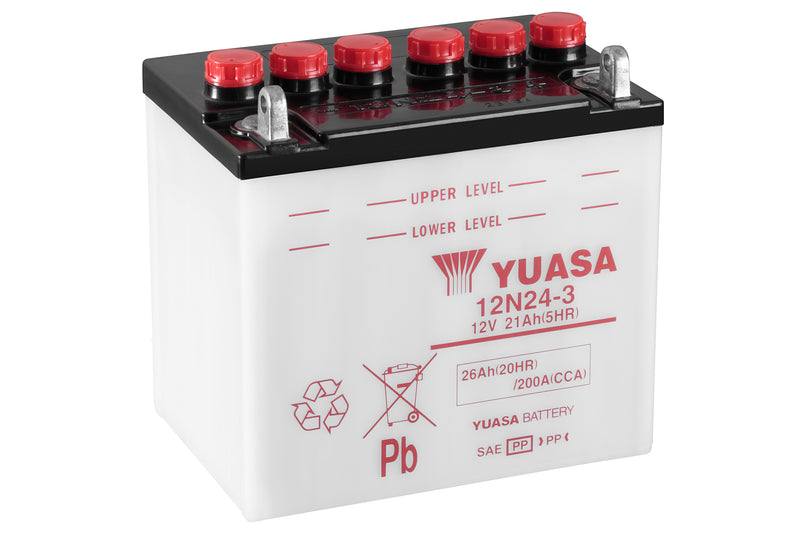 12N24-3 (DC) 12V Yuasa Conventional Battery (5470984044697)
