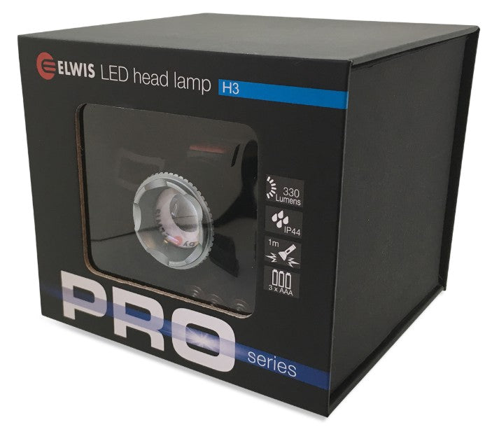 ELWIS PRO SERIES 300 LUMENS LED HEAD LAMP H3 WITH 3X DURACELL BATTERIES