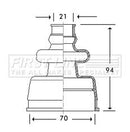 First Line Cv Joint Boot Kit  - FCB2776 fits Citroen Xsara - Inner