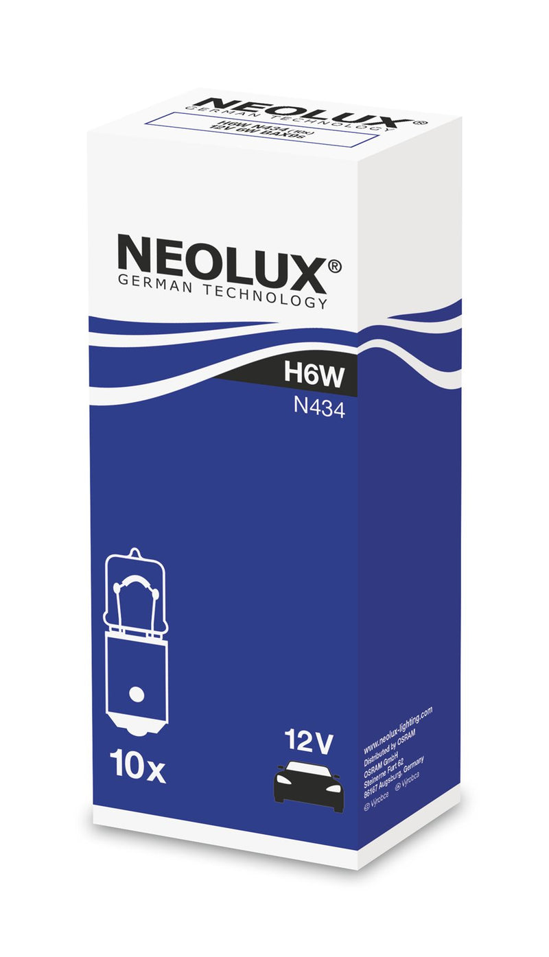 Neolux N434 12v 6w BAX9s halogen (434) Trade pack of 10