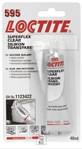 Loctite 595 Superflex Clear Transparent Silicone Sealant Tube 40ml