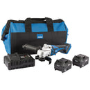 D20 20V Brushless Angle Grinder - 115mm - 2 x 5.0Ah Batteries - 1 x Fast Charger - 1 x Bag