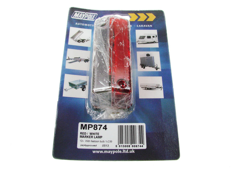 Maypole Side Lamp - Red/White