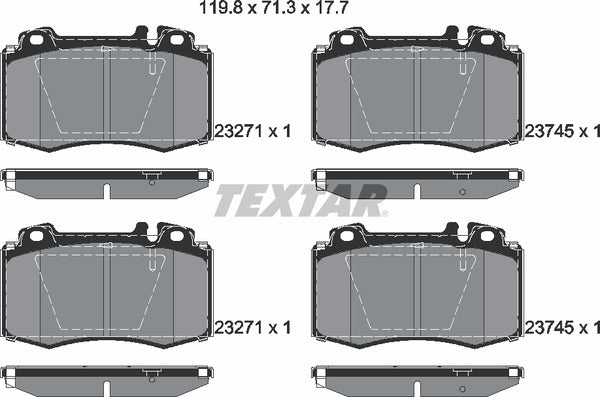 Mercedes-Benz, Brake Pad Set - Textar 2374502