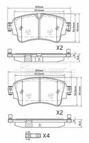 Borg & Beck Rear Brake Pad Set -BBP2577