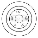 Borg & Beck Brake Disc Pair  - BBD5321 fits Honda Civic IX 02/12-