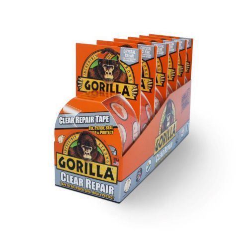 Gorilla 3044701PCK Clear Repair Tape 8.2m - Display Pack of 6