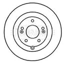 Borg & Beck Brake Disc Pair  - BBD4672 fits Hyundai Santa Fe 04/06 -