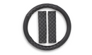 Leatherlook Lux Steering Wheel Cover with Matching Seat Belt Pads